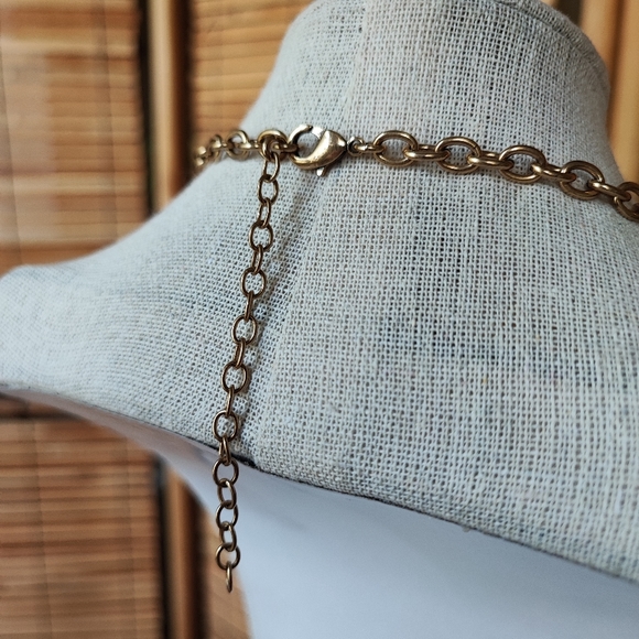 Stella and Dot Rory Jade Jadeite Cabachon Tanzanite Opaline Rhinestone Necklace - Picture 12 of 12